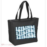 Groovy Wavy Style School Spirit Wear Tote Bag thumb 2