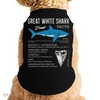 Great White Shark Facts Educational Shark Lover Sharks Tooth Doggie Tank thumb 0