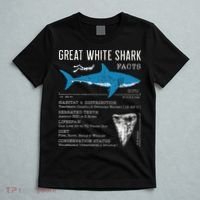 Great White Shark Facts Educational Shark Lover Sharks Tooth T-Shirt thumb 5