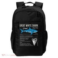 Great White Shark Facts Educational Shark Lover Sharks Tooth Backpack thumb 0