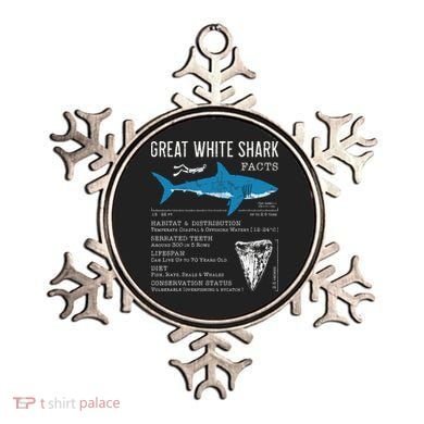 Great White Shark Facts Educational Shark Lover Sharks Tooth Ornament
