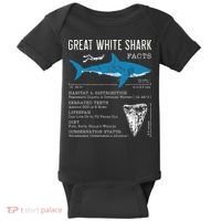 Great White Shark Facts Educational Shark Lover Sharks Tooth Baby Bodysuit thumb 0