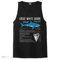 Great White Shark Facts Educational Shark Lover Sharks Tooth PosiCharge Competitor Tank thumb 0