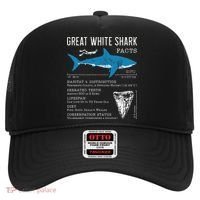 Great White Shark Facts Educational Shark Lover Sharks Tooth Hat thumb 0