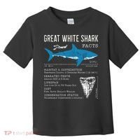 Great White Shark Facts Educational Shark Lover Sharks Tooth Toddler T-Shirt thumb 0