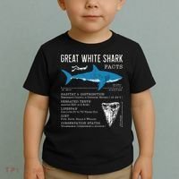 Great White Shark Facts Educational Shark Lover Sharks Tooth Toddler T-Shirt thumb 2