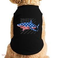 Great White Shark USA Flag Week Sharks Doggie Tank thumb 0
