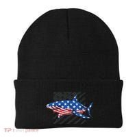 Great White Shark USA Flag Week Sharks Beanie thumb 0