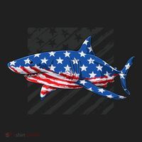 Great White Shark USA Flag Week Sharks Beanie thumb 2