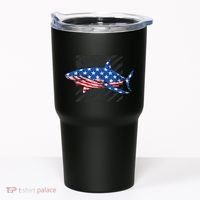 Great White Shark USA Flag Week Sharks Tumbler thumb 0