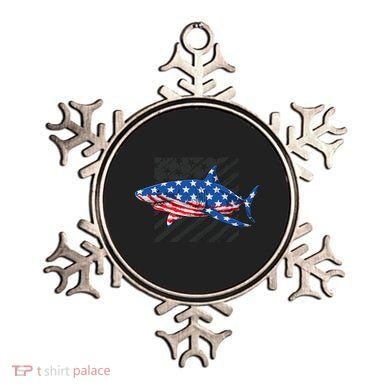 Great White Shark USA Flag Week Sharks Ornament