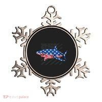 Great White Shark USA Flag Week Sharks Ornament thumb 0