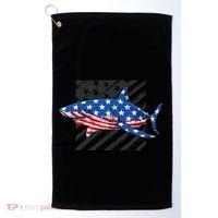 Great White Shark USA Flag Week Sharks Golf Towel thumb 0