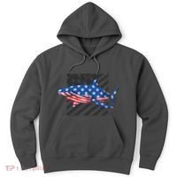 Great White Shark USA Flag Week Sharks Hoodie thumb 0