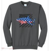 Great White Shark USA Flag Week Sharks Sweatshirt thumb 0