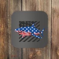 Great White Shark USA Flag Week Sharks Coaster thumb 0