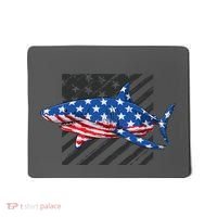 Great White Shark USA Flag Week Sharks Mousepad thumb 0