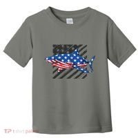 Great White Shark USA Flag Week Sharks Toddler T-Shirt thumb 0