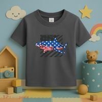 Great White Shark USA Flag Week Sharks Toddler T-Shirt thumb 3