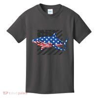 Great White Shark USA Flag Week Sharks Kids T-Shirt thumb 0