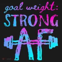 Goal Weight Strong AF Workout Motivational Apron thumb 3