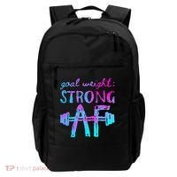 Goal Weight Strong AF Workout Motivational Backpack thumb 0