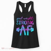 Goal Weight Strong AF Workout Motivational Women's Tank Top thumb 0