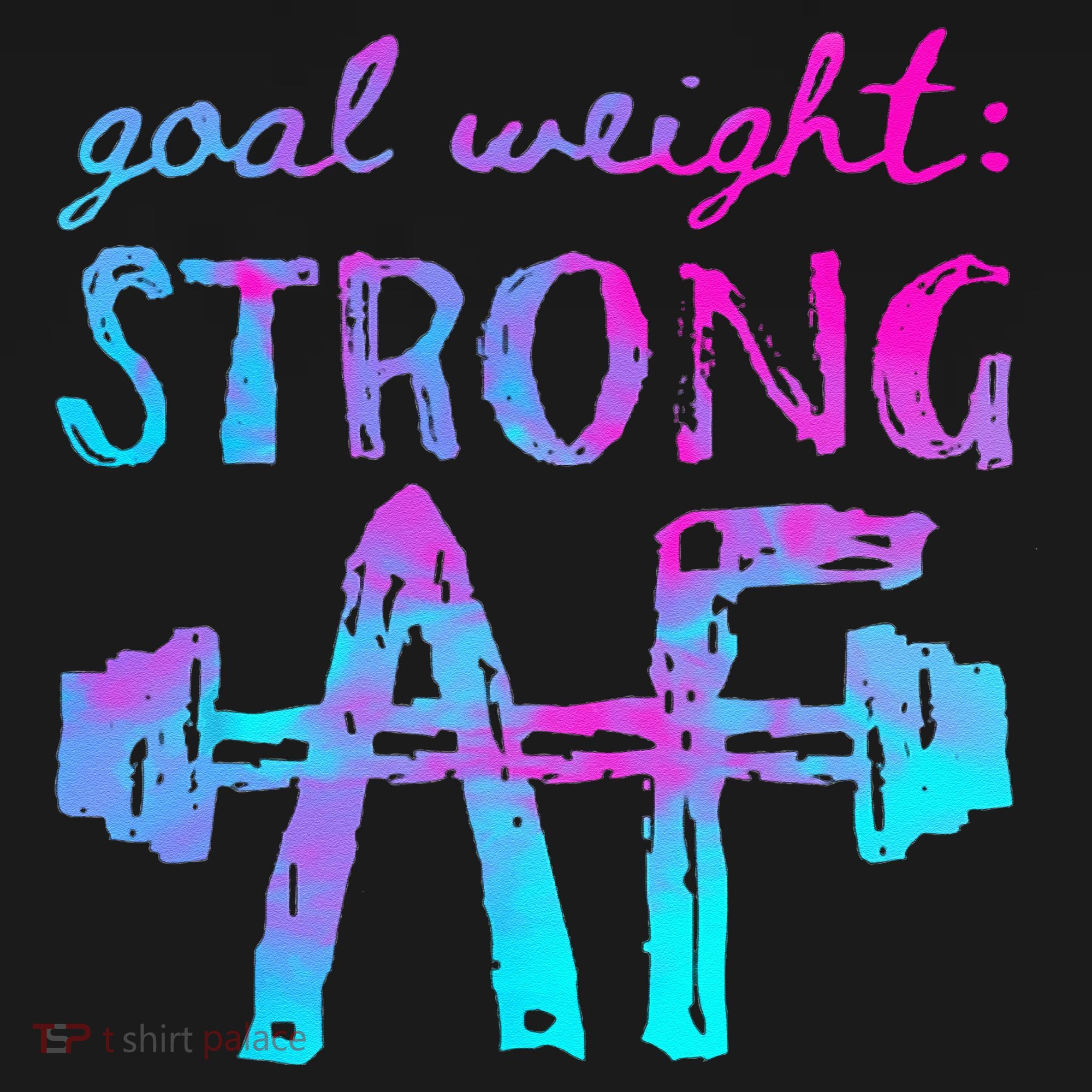 Goal Weight Strong AF Workout Motivational Kids Long Sleeve Shirt