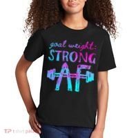 Goal Weight Strong AF Workout Motivational Kids T-Shirt thumb 2