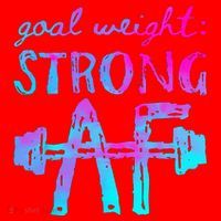Goal Weight Strong AF Workout Motivational Santa Hat thumb 1