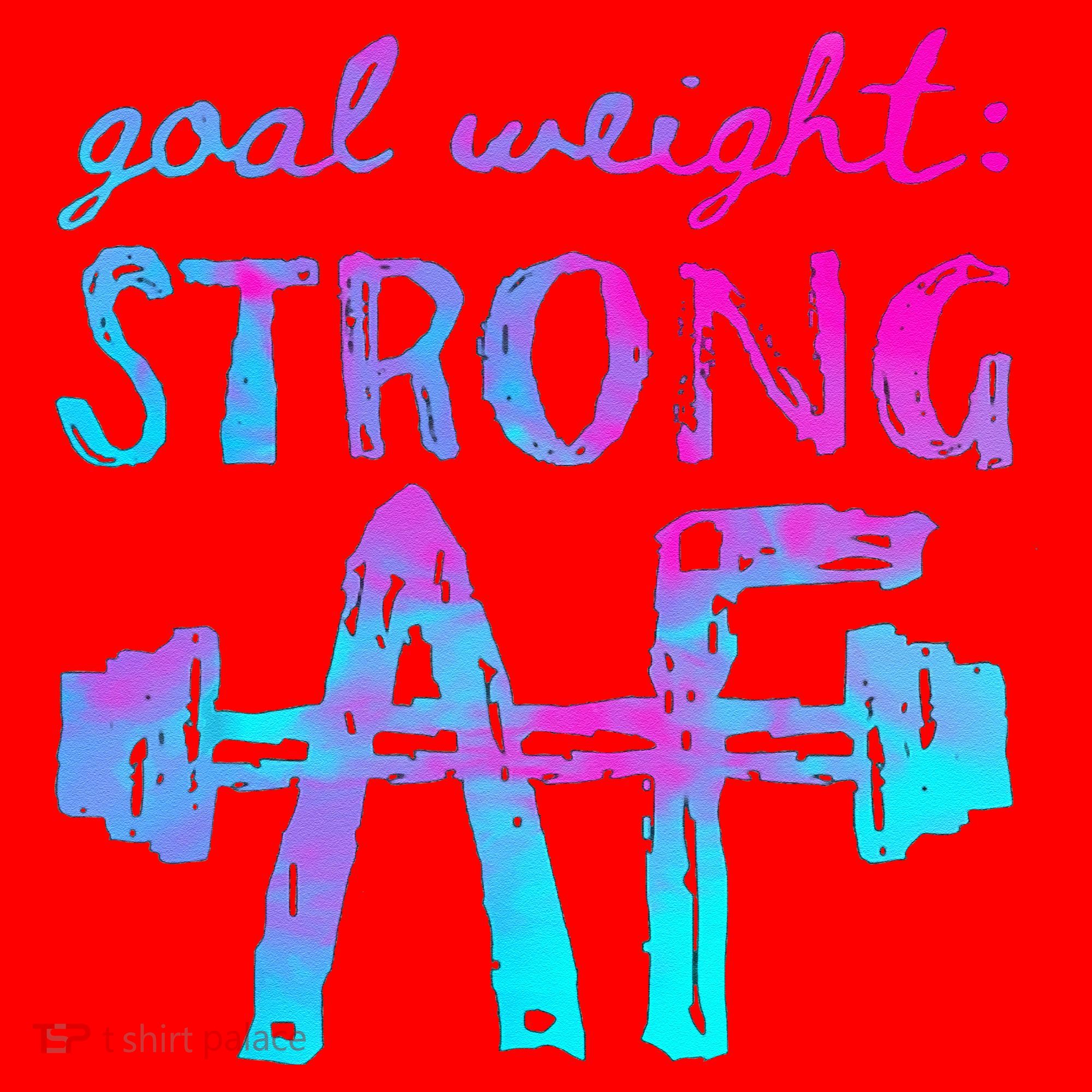 Goal Weight Strong AF Workout Motivational Santa Hat