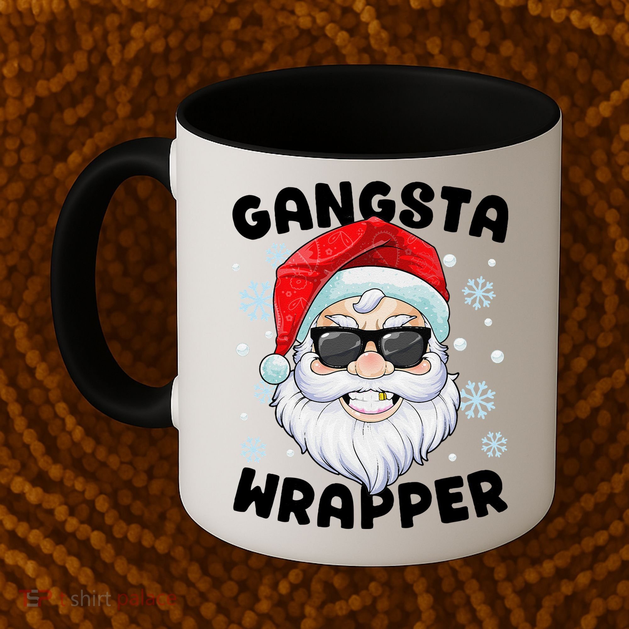 Gangsta Wrapper Santa Gangster Wrapper Funny Christmas Coffee Mug