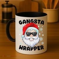 Gangsta Wrapper Santa Gangster Wrapper Funny Christmas Coffee Mug thumb 4