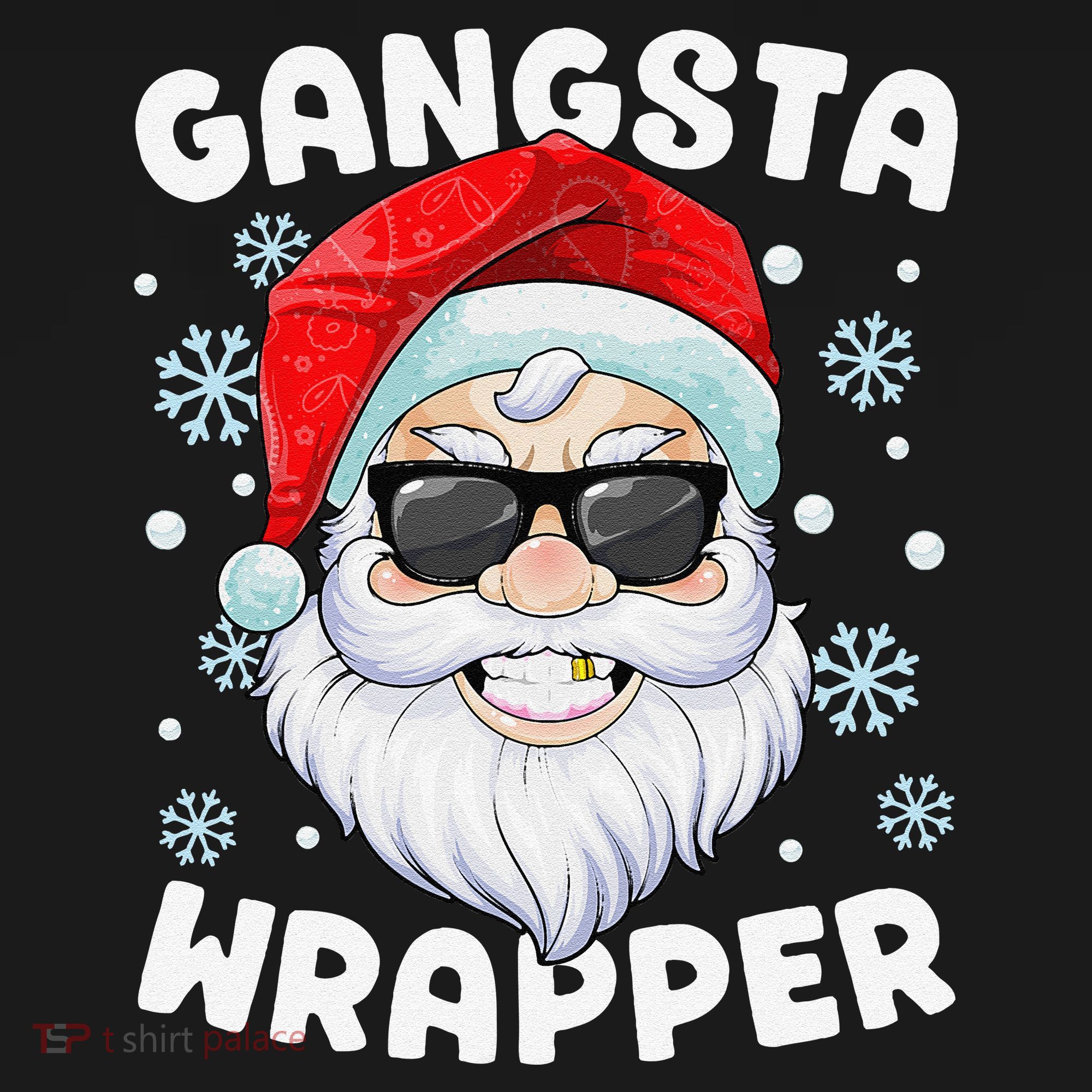 Gangsta Wrapper Santa Gangster Wrapper Funny Christmas Women's Hoodie