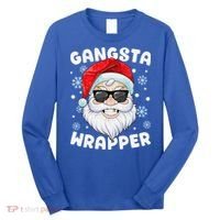 Gangsta Wrapper Santa Gangster Wrapper Funny Christmas Long Sleeve Shirt thumb 0