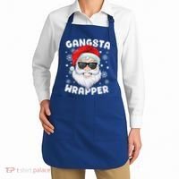 Gangsta Wrapper Santa Gangster Wrapper Funny Christmas Apron thumb 2