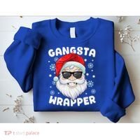 Gangsta Wrapper Santa Gangster Wrapper Funny Christmas Sweatshirt thumb 2