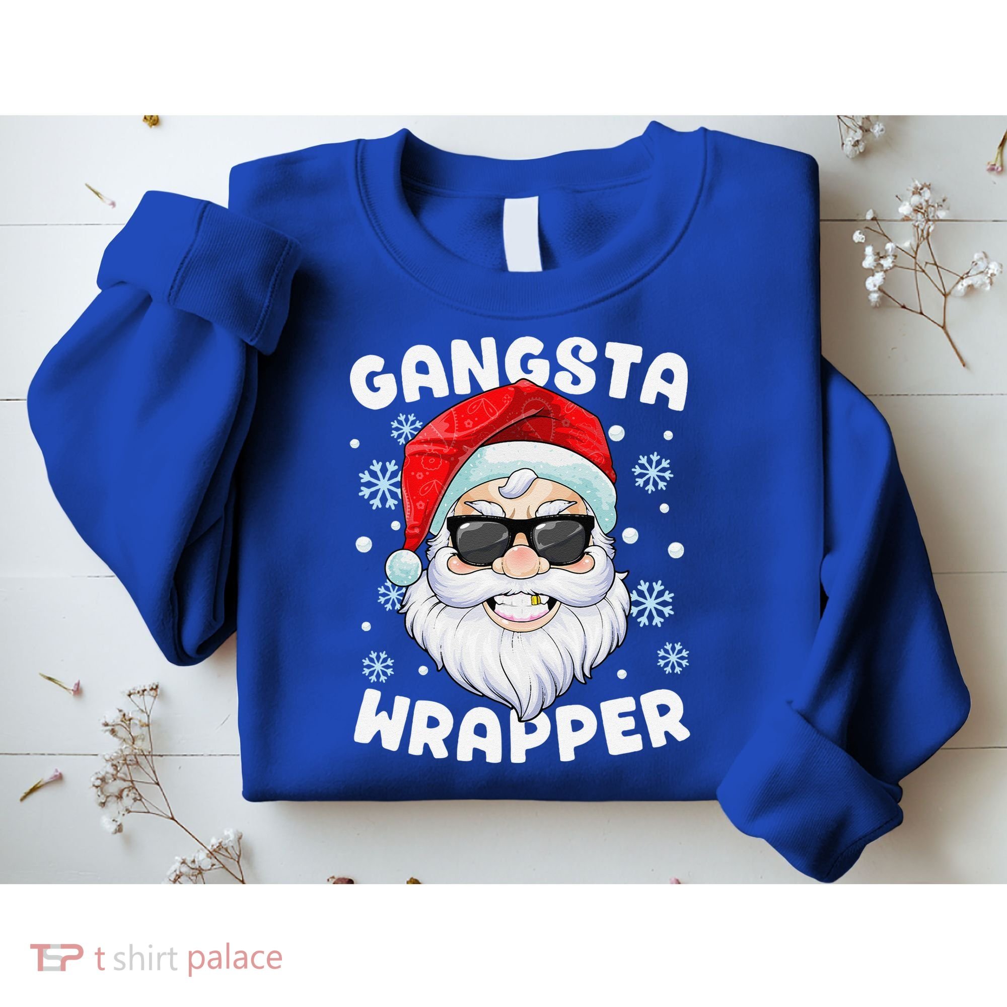 Gangsta Wrapper Santa Gangster Wrapper Funny Christmas Sweatshirt