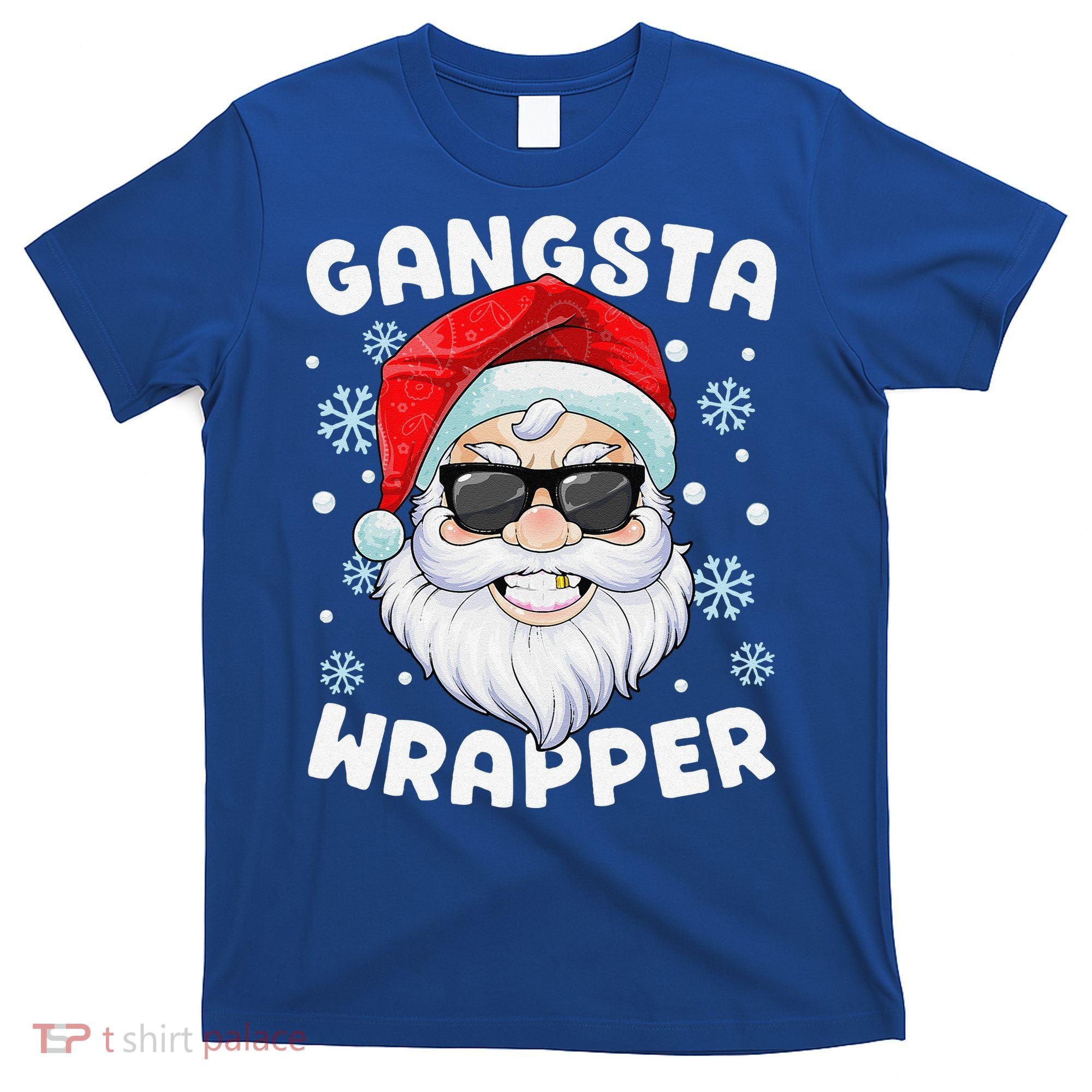Gangsta Wrapper Santa Gangster Wrapper Funny Christmas T-Shirt