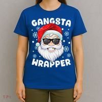 Gangsta Wrapper Santa Gangster Wrapper Funny Christmas T-Shirt thumb 4