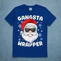 Gangsta Wrapper Santa Gangster Wrapper Funny Christmas T-Shirt thumb 5