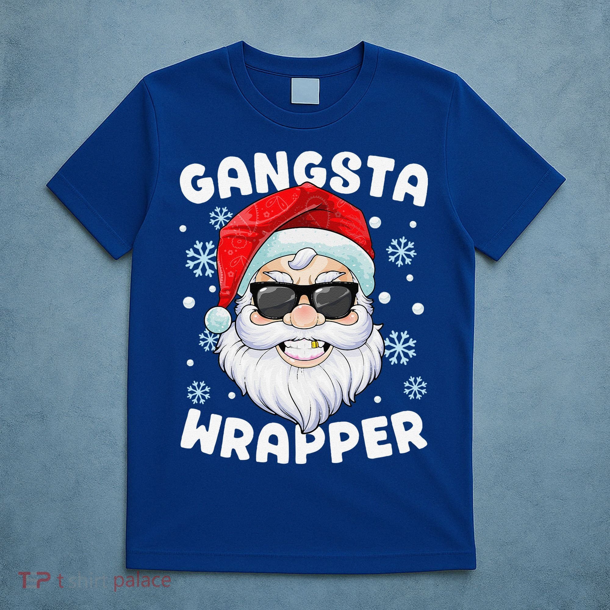 Gangsta Wrapper Santa Gangster Wrapper Funny Christmas T-Shirt