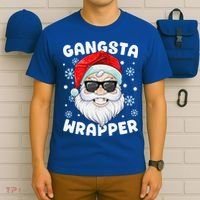 Gangsta Wrapper Santa Gangster Wrapper Funny Christmas T-Shirt thumb 6
