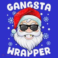 Gangsta Wrapper Santa Gangster Wrapper Funny Christmas Mousepad thumb 1