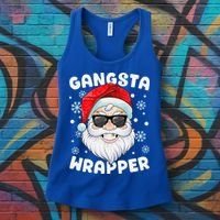 Gangsta Wrapper Santa Gangster Wrapper Funny Christmas Women's Tank Top thumb 3