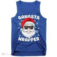Gangsta Wrapper Santa Gangster Wrapper Funny Christmas Tank Top thumb 0