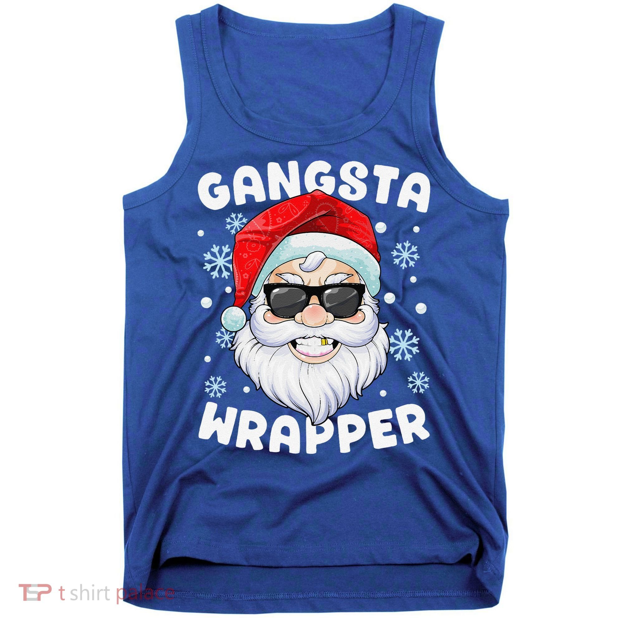 Gangsta Wrapper Santa Gangster Wrapper Funny Christmas Tank Top