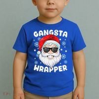 Gangsta Wrapper Santa Gangster Wrapper Funny Christmas Toddler T-Shirt thumb 2