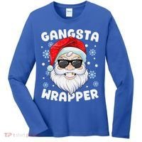 Gangsta Wrapper Santa Gangster Wrapper Funny Christmas Women's Long Sleeve Shirt thumb 0