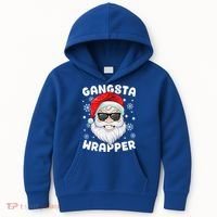Gangsta Wrapper Santa Gangster Wrapper Funny Christmas Kids Hoodie thumb 0